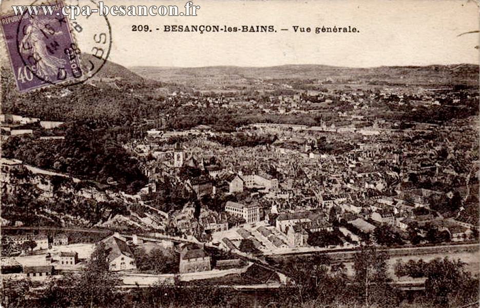 EXCURSION EN FRANCHE-COMTÉ - 293. Besançon - Vue générale